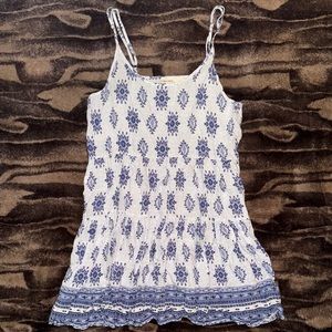 Ocean Drive Blue & White Coastal Pattern Sun Dress